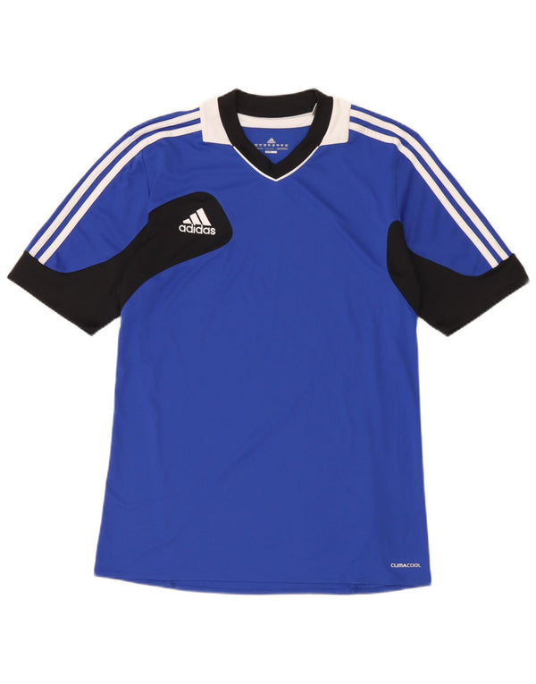 Maglietta Adidas Climacool da uomo UK 40/42 Colorblock blu medio