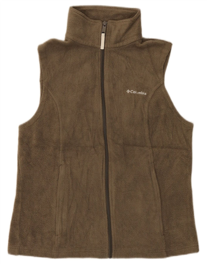 Columbia Gilet Polaire Femme UK 14 Marron Moyen Polyester