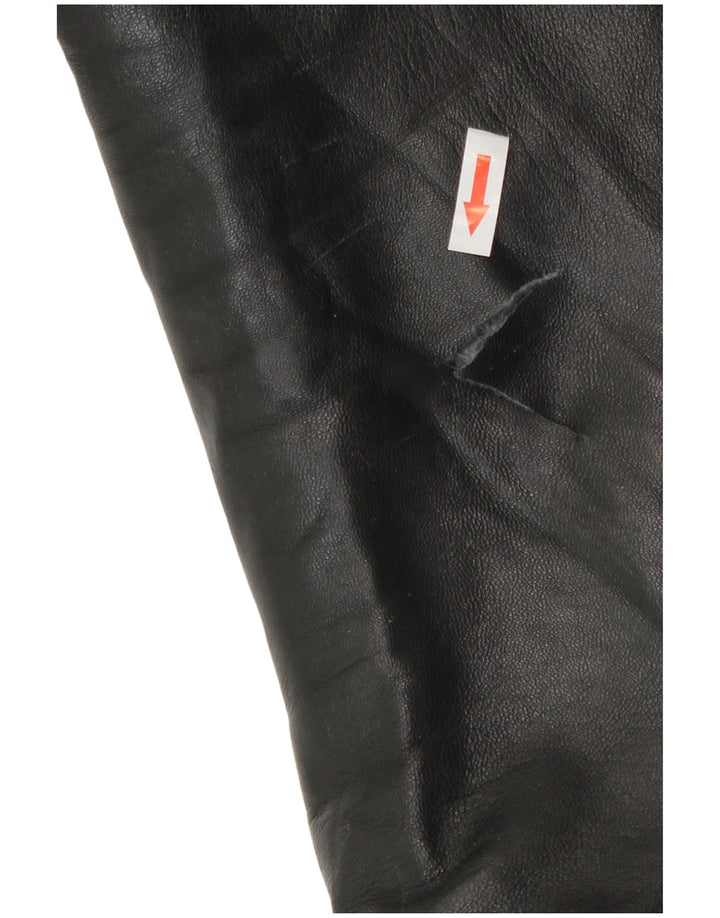 Giacca in pelle da uomo Rochas UK 40 grande in pelle nera