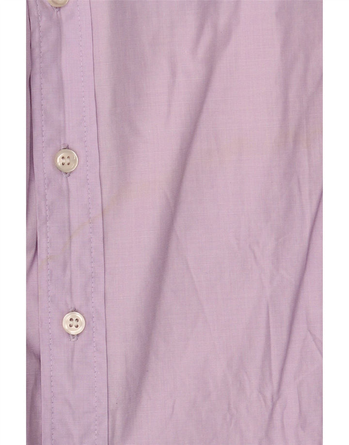 Blauer Mens Military Short Sleeve Shirt Large Lilac Cotton