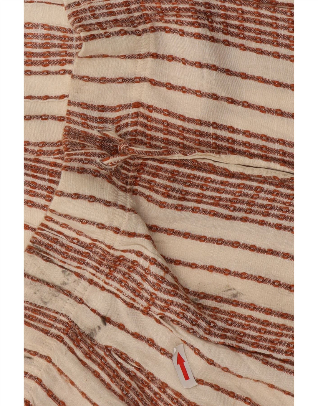 Marks & Spencer Damen Shorts UK 12 Medium W32 Weiß gestreifte Viskose