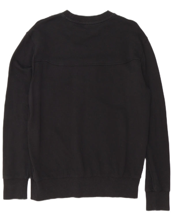 Hugo Boss Herre grafisk sweatshirt Jumper Medium Sort Bomuld