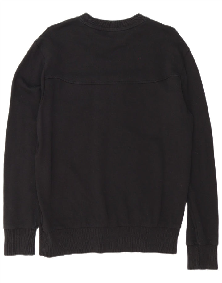 Hugo Boss Mens Graphic Sweatshirt Jumper Medium Black Cotton
