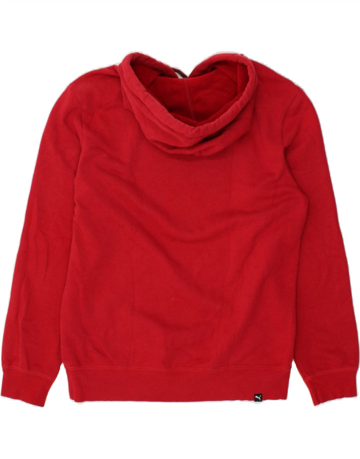 PUMA Mens Graphic Hoodie Jumper Small Red Cotton | Vintage Puma | Thrift | Second-Hand Puma | Used Clothing | Messina Hembry 