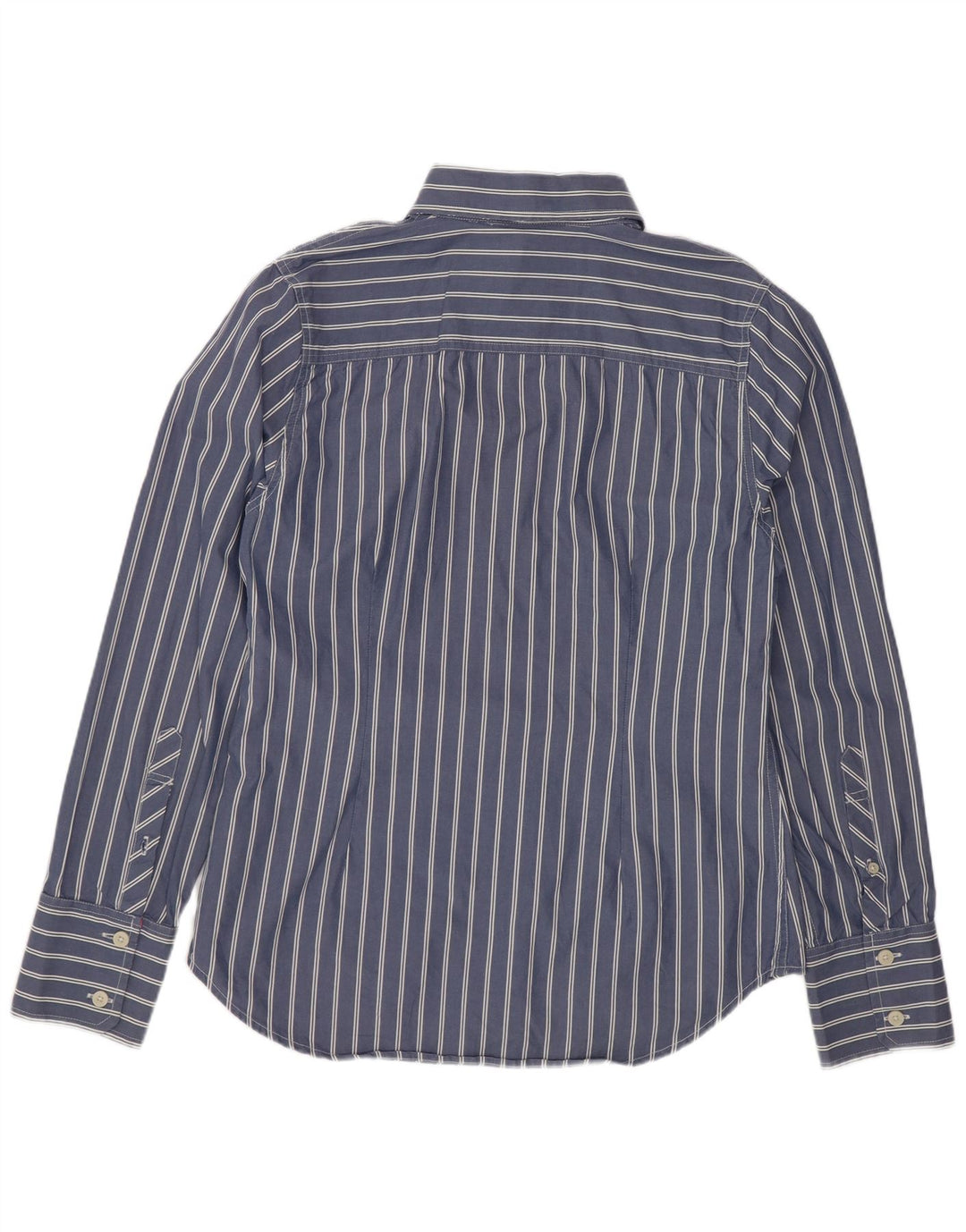 Superdry Damen-Hemd aus Baumwolle, groß, blau gestreift, klassisch