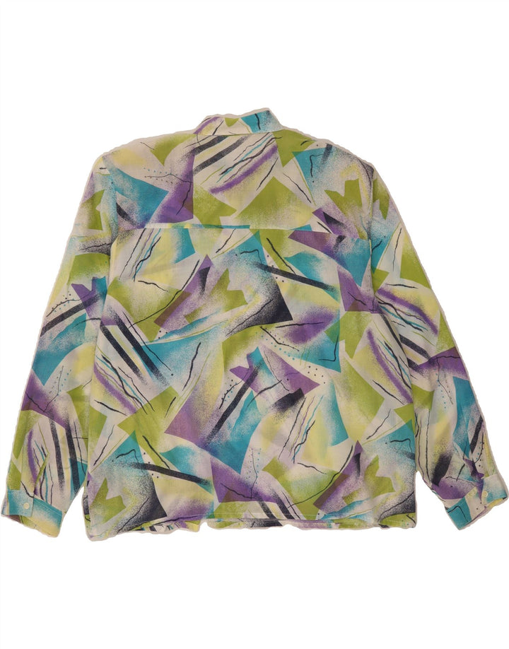 VINTAGE Womens Abstract Pattern Shirt IT 48 XL Multicoloured Polyester 80s Vintage Vintage and Second-Hand Vintage from Messina Hembry 