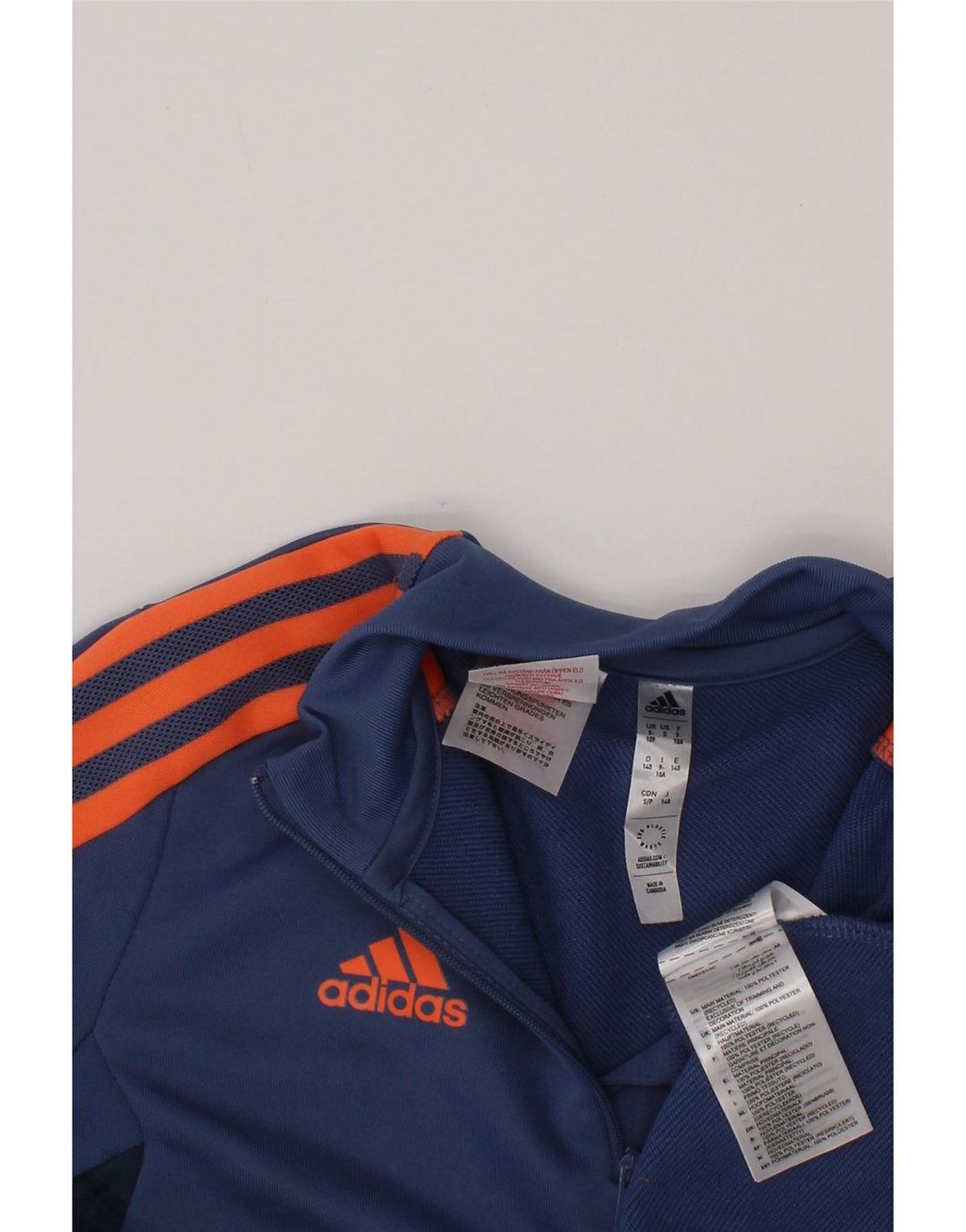 Adidas Boys Manchester United Pullover Træningsdragt Top 9-10 År Blå