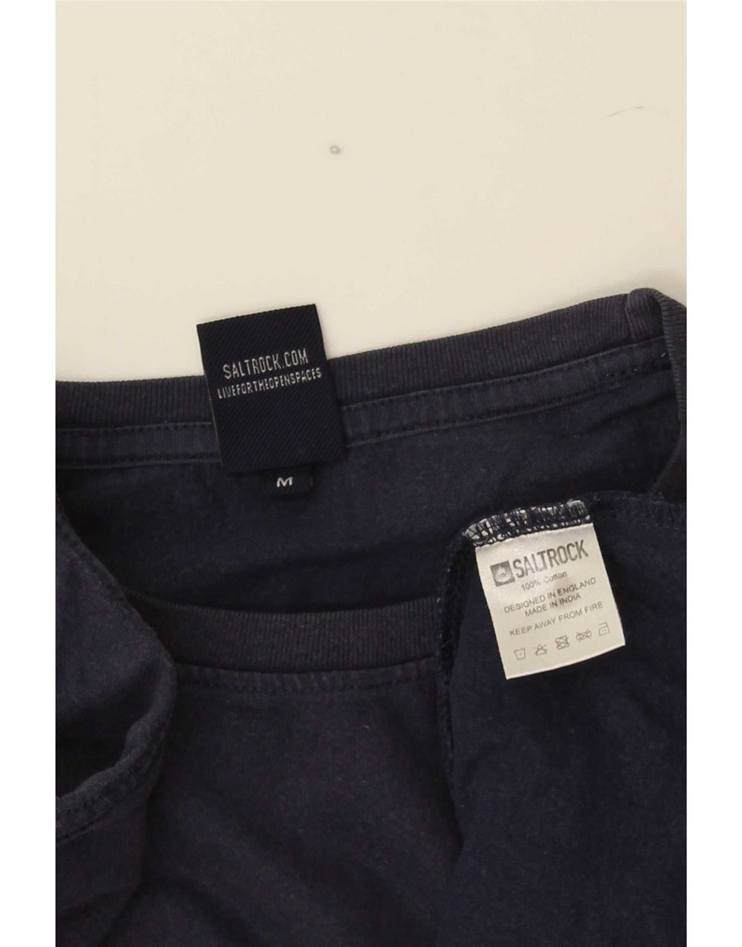 Saltrock Mens Graphic T-Shirt Top Medium Navy Blue Cotton