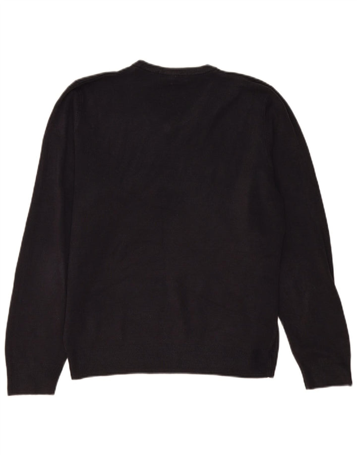 Marks & Spencer Mens V-Neck Jumper Sweater Medium Navy Blue Acrylic