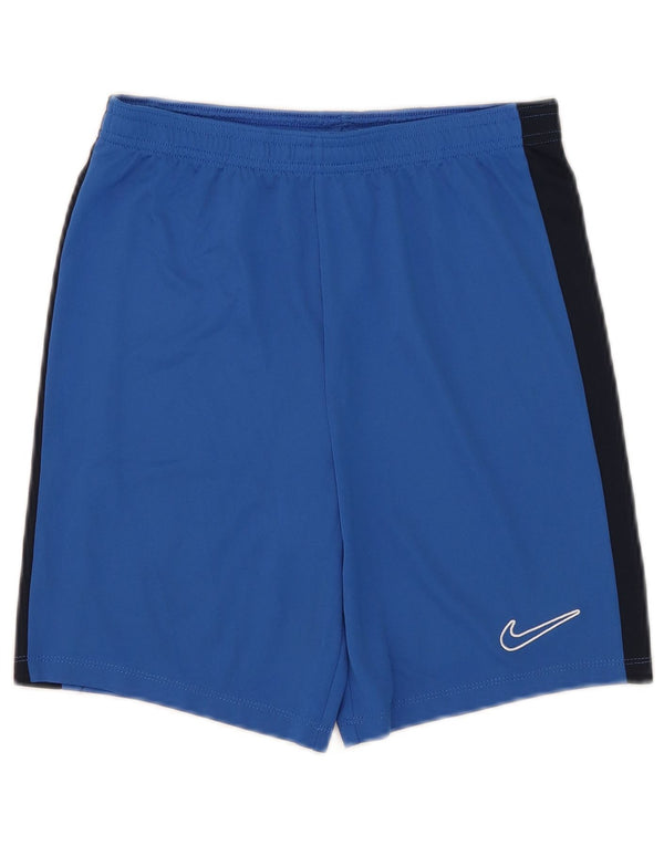 Nike Boys Dri Fit Sport Shorts 12-13 Years Large Blue Colourblock Polyester