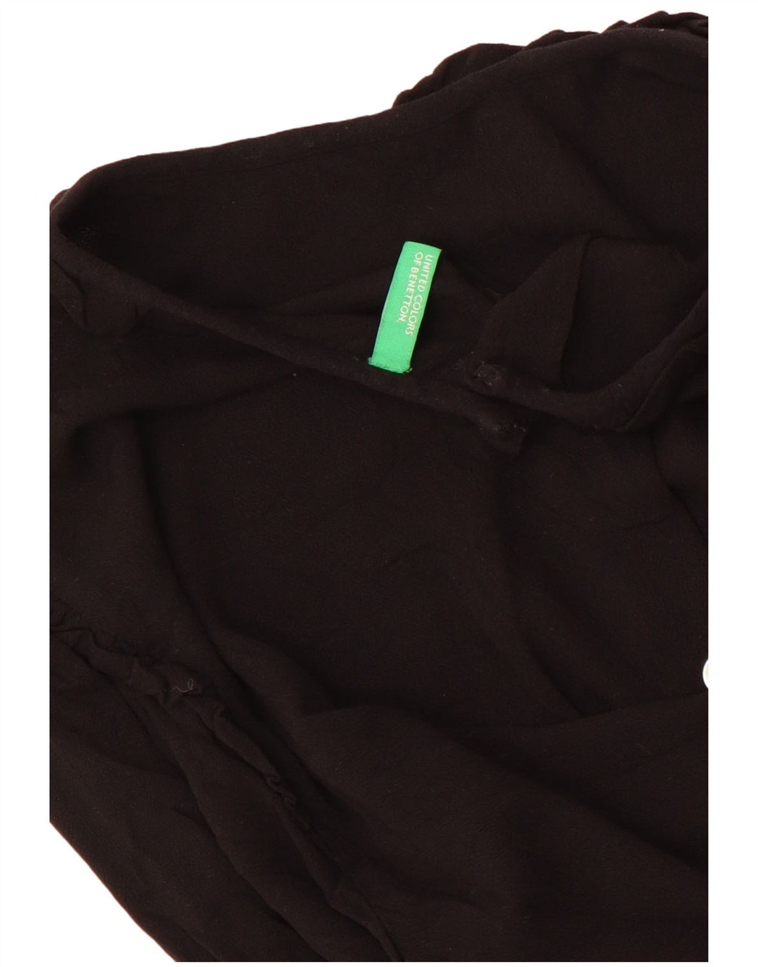 Женская блузка-рубашка Benetton UK 12, средний черный