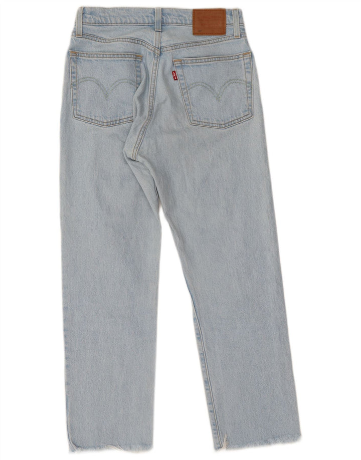 Levi's Womens 501 Straight Jeans W25 L26 Blue Cotton