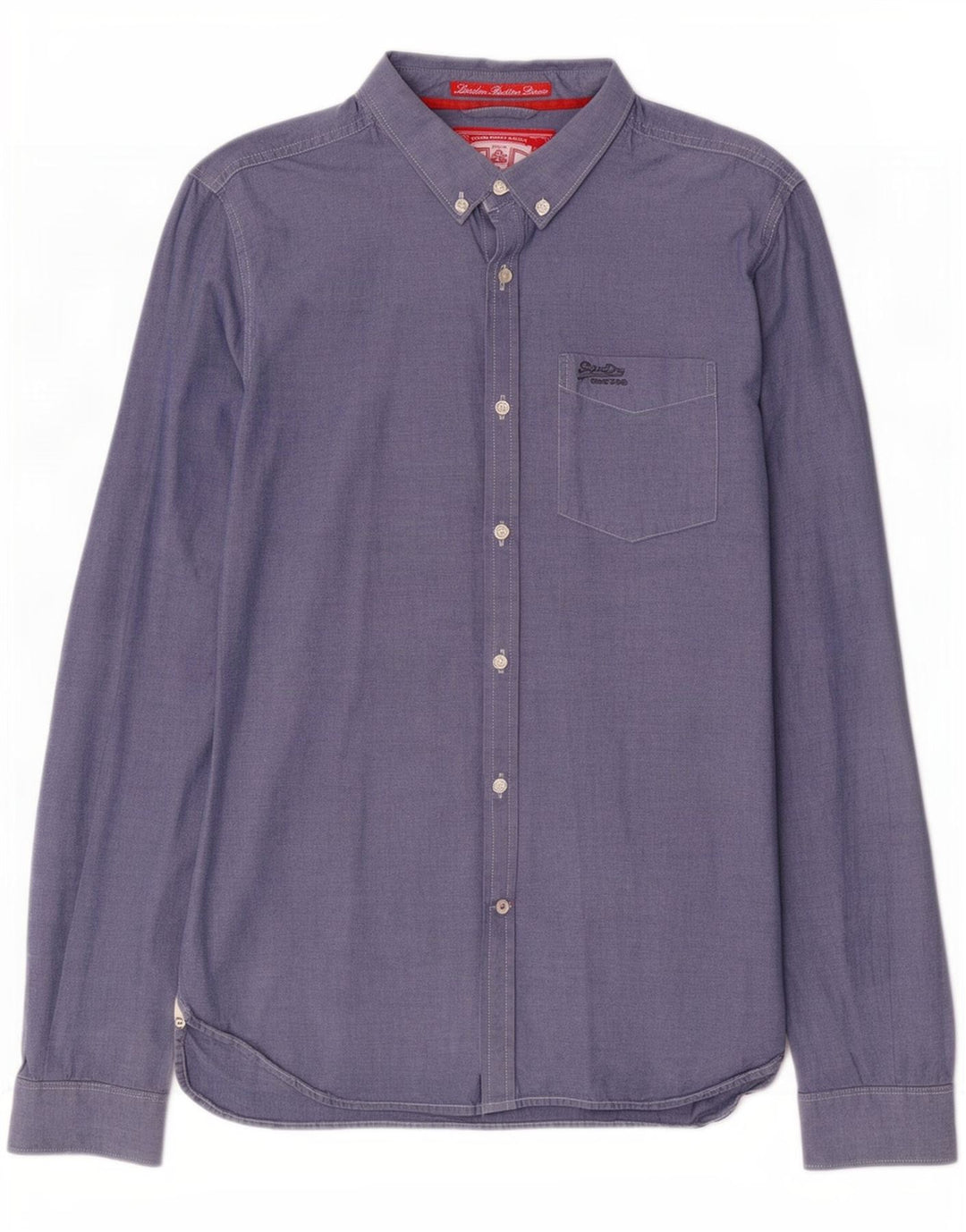 Superdry Mens Shirt Large Blue Cotton