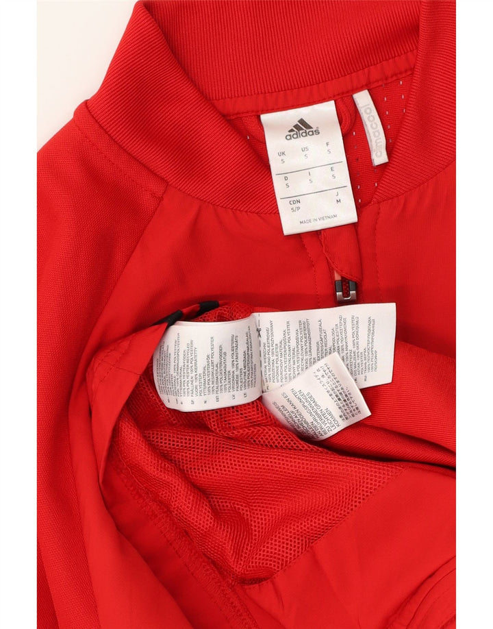 Adidas Mens Climacool Tracksuit Top Jacket Small Red Polyester