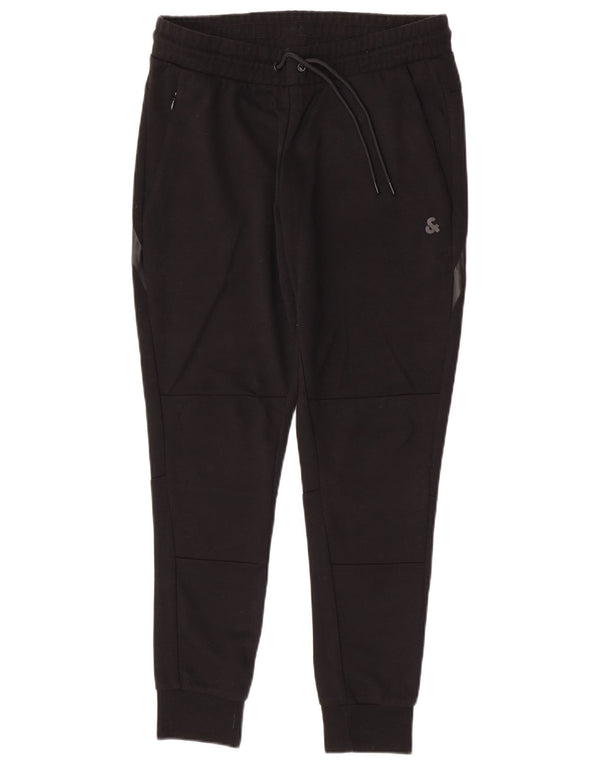 Jack & Jones Mens Tracksuit Trousers Joggers Medium Black Polyester