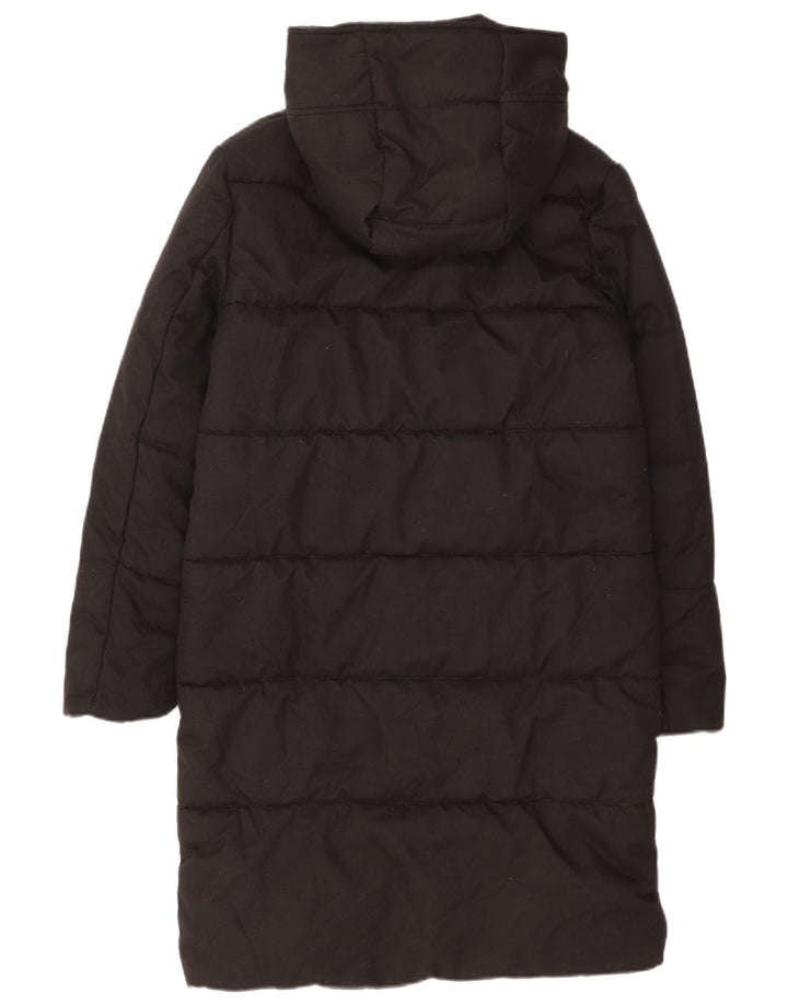 Crew Clothing Womens Hooded Padded Coat UK 8 Small Black Polyester
