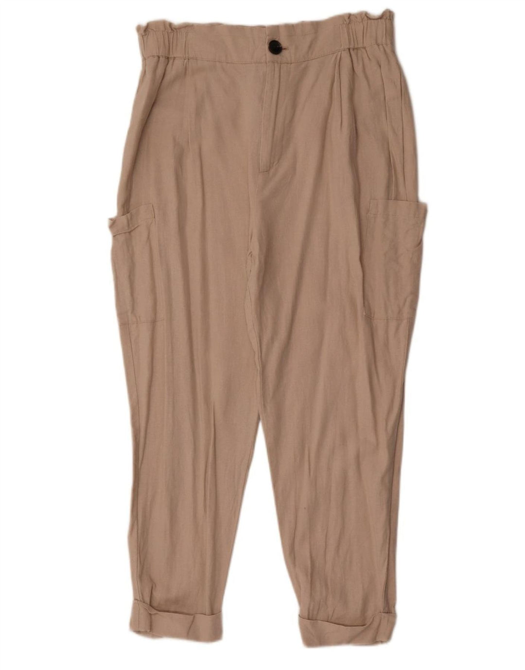 Zara Womens Cargo Harem Trousers EU 40 Medium W30 L26 Beige