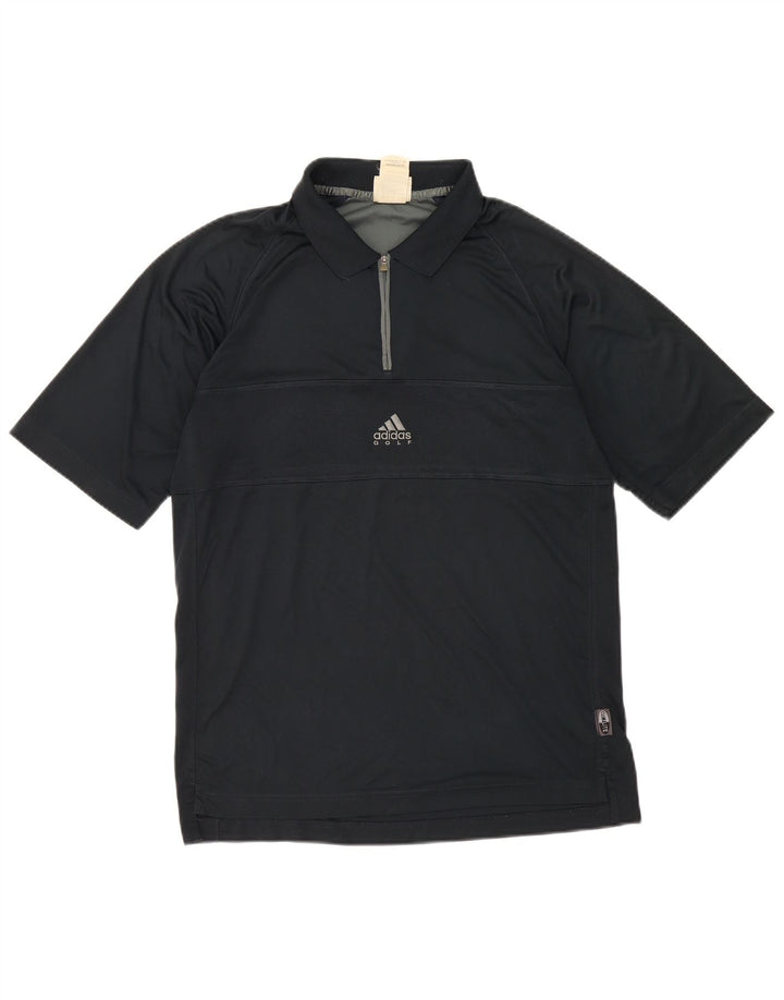 Adidas Mens Climalite Polo Shirt UK 40/42 Medium Navy Blue Polyester