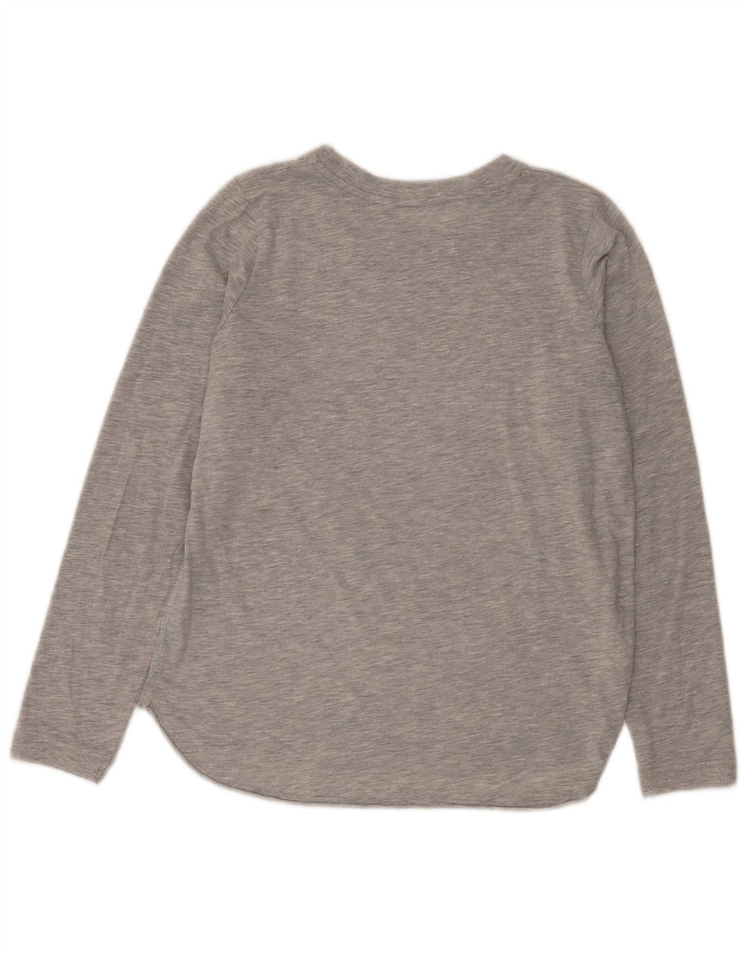 Vintage Womens Top Long Sleeve UK 12 Medium Grey Flecked