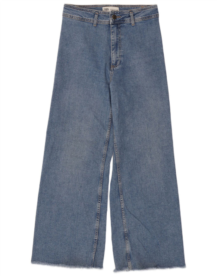 Zara Womens Wide Leg Jeans EU 38 Small W28 L29 Blue