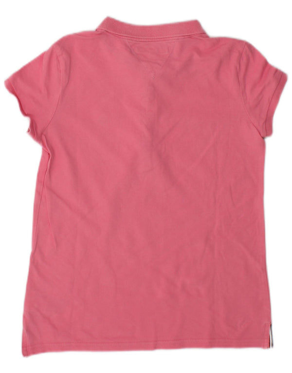 Tommy Hilfiger Girls Polo Shirt 13-14 Years Pink Cotton