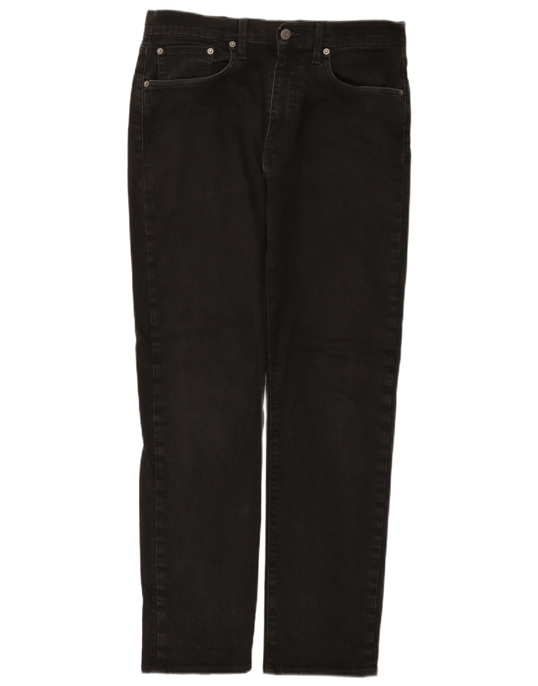 Levi's Mens 502 Tapered Jeans W32 L32 Black Cotton