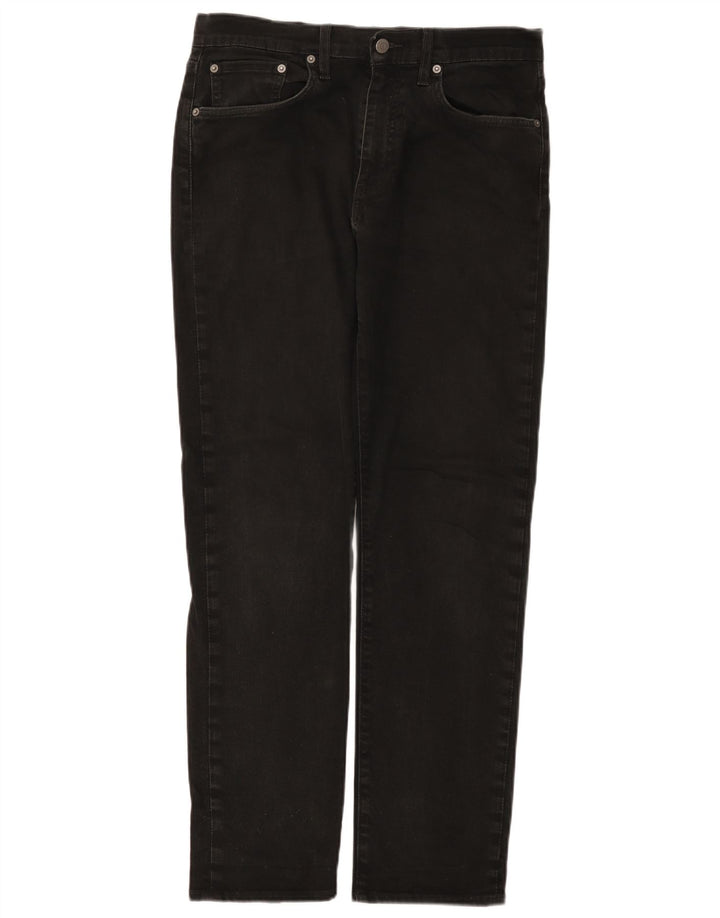 Levi's Mens 502 Tapered Jeans W32 L32 Black Cotton