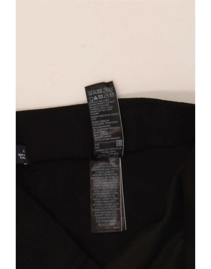 Marks & Spencer Leggings Femme UK 12 Medium Noir Viscose