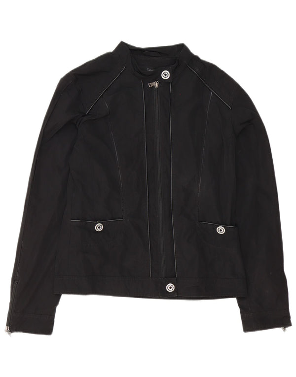 Calvin Klein Jeans Damen Bomberjacke UK 16 Large Schwarz