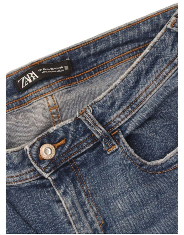 Zara Womens Distressed Skinny Jeans EU 40 Medium W30 L27 Blue