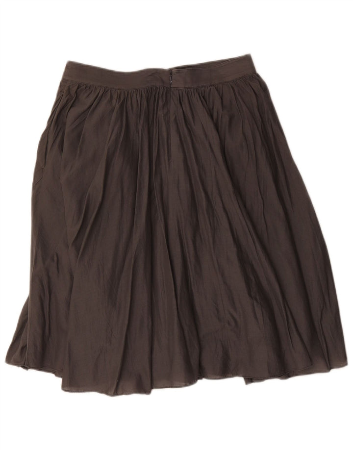 J. Crew Womens Pleated Skirt US 4 Small W30  Grey Cotton