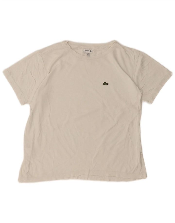 Lacoste T-Shirt-Oberteil für Jungen, 11–12 Jahre, weiße Baumwolle