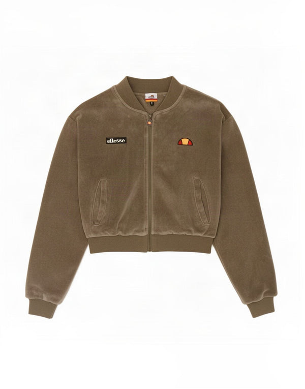 Женский спортивный костюм свободного покроя Ellesse, верхняя куртка UK 6 XS, коричневый хлопок