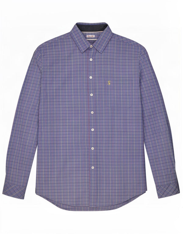 Camicia Joules da uomo vestibilità classica in cotone a quadri blu medio