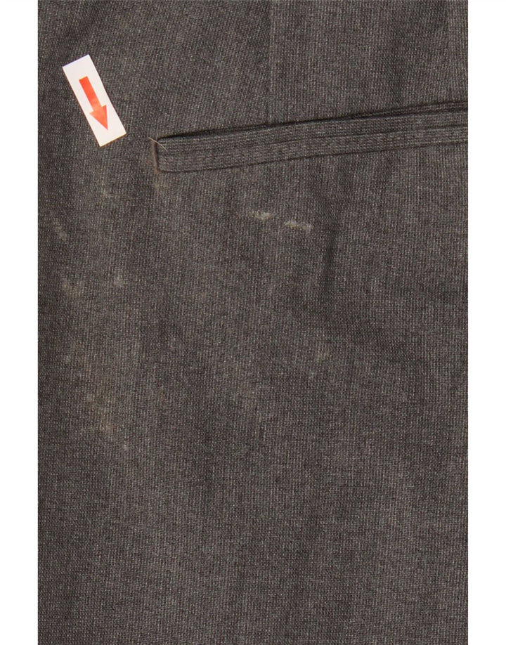 Zara Mens Straight Chino Trousers EU 44 Large W34 L29 Grey Polyester