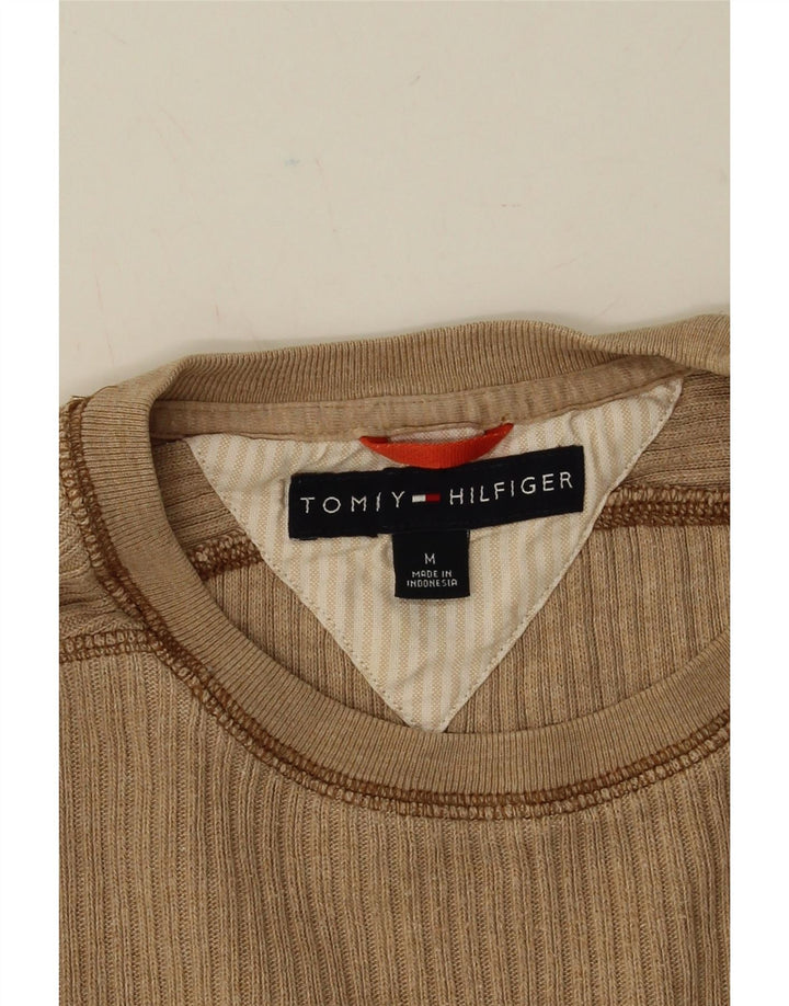 TOMMY HILFIGER Mens Top Long Sleeve Medium Beige