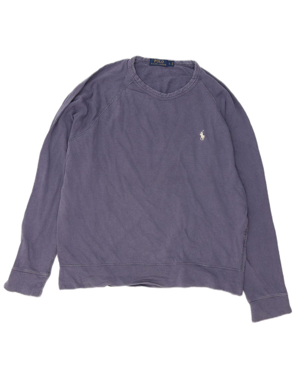 Polo Ralph Lauren Haut à manches longues pour hommes en coton bleu marine grand
