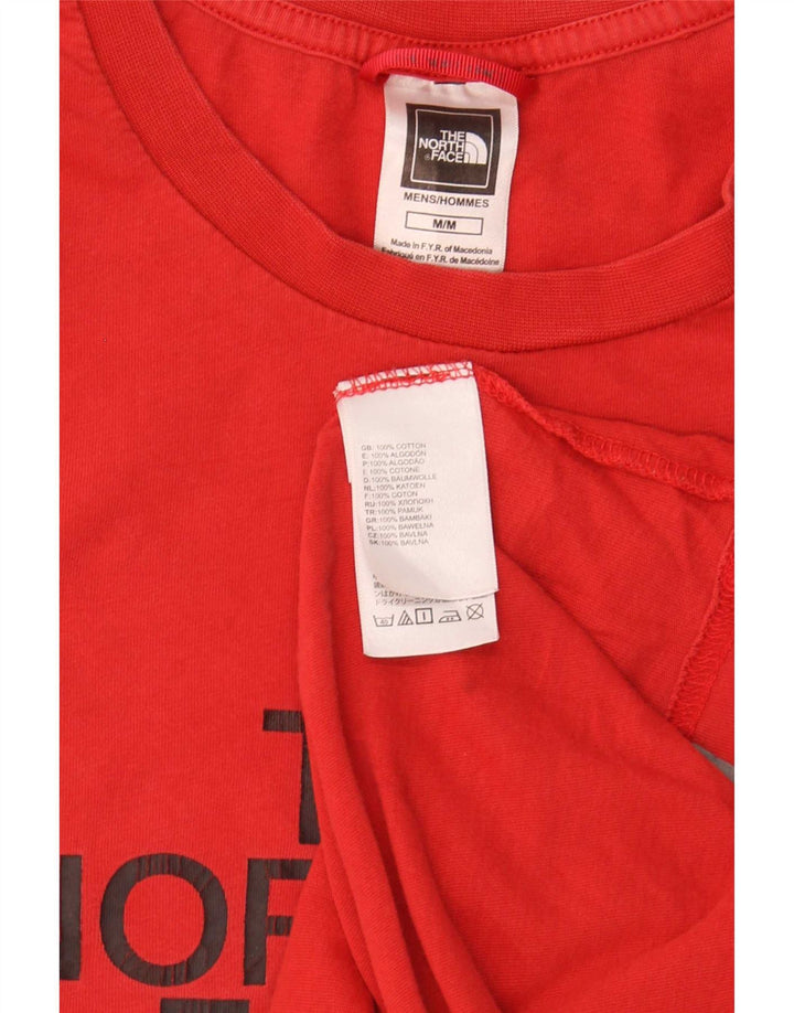 The North Face Herre grafisk T-shirt Top Medium Rød Bomuld