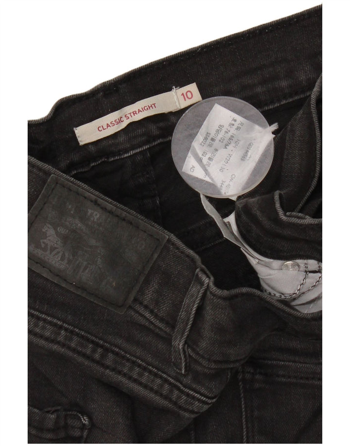 Levi's Womens Classics Classic Fit Straight Jeans US 10 Large W30 L30 Black