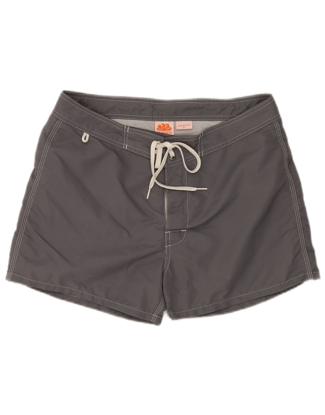Sundek Mens Swimming Shorts Medium Grey Striped Nylon