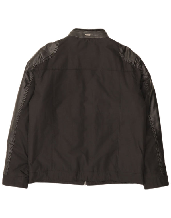 Calvin Klein Mens Bomber Windbreaker dzseki UK 38 Medium Black Modern