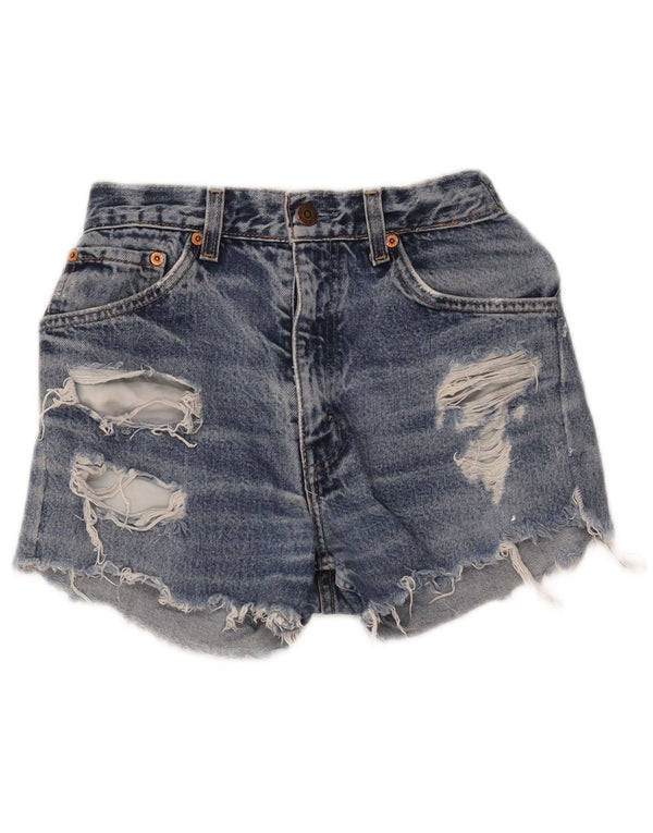 Levi's Womens Distressed Denim Shorts W24 XS Blue
