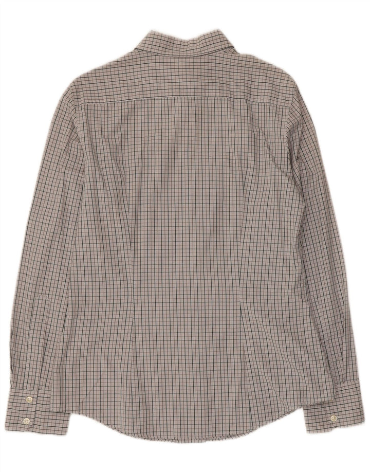Benetton Womens Shirt UK 14 Large Grey Cotton