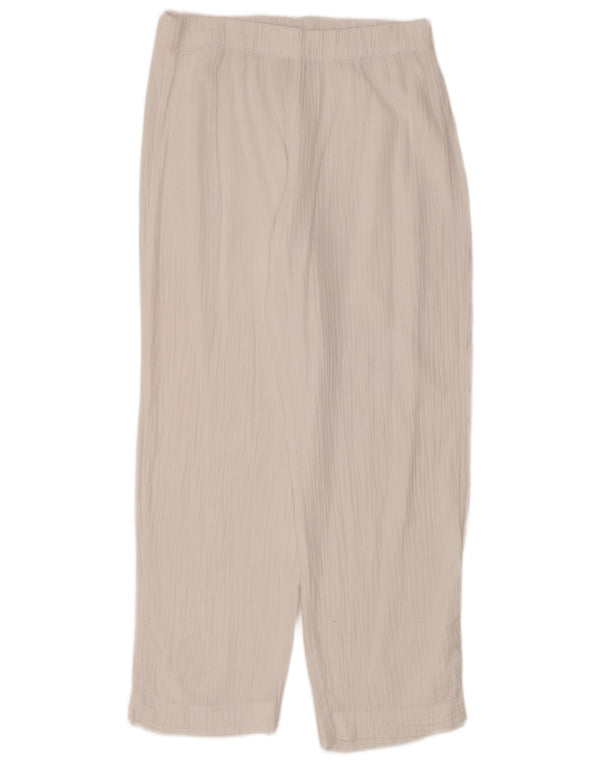 Marks & Spencer Dame Loose Fit Casual Bukser UK 10 Small W32 L30 White