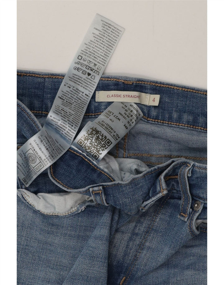 LEVI'S Womens Classic Straight Jeans US 4 Small W27 L30 Blue Cotton