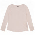 Massimo Dutti Womens See Through Top Long Sleeve UK 12 Medium White Lyocell