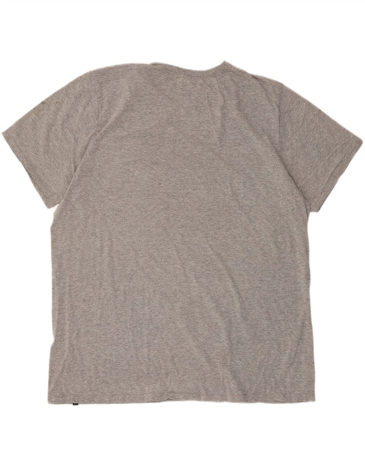Hurley Mens Graphic T-Shirt Top 2XL Grey Cotton