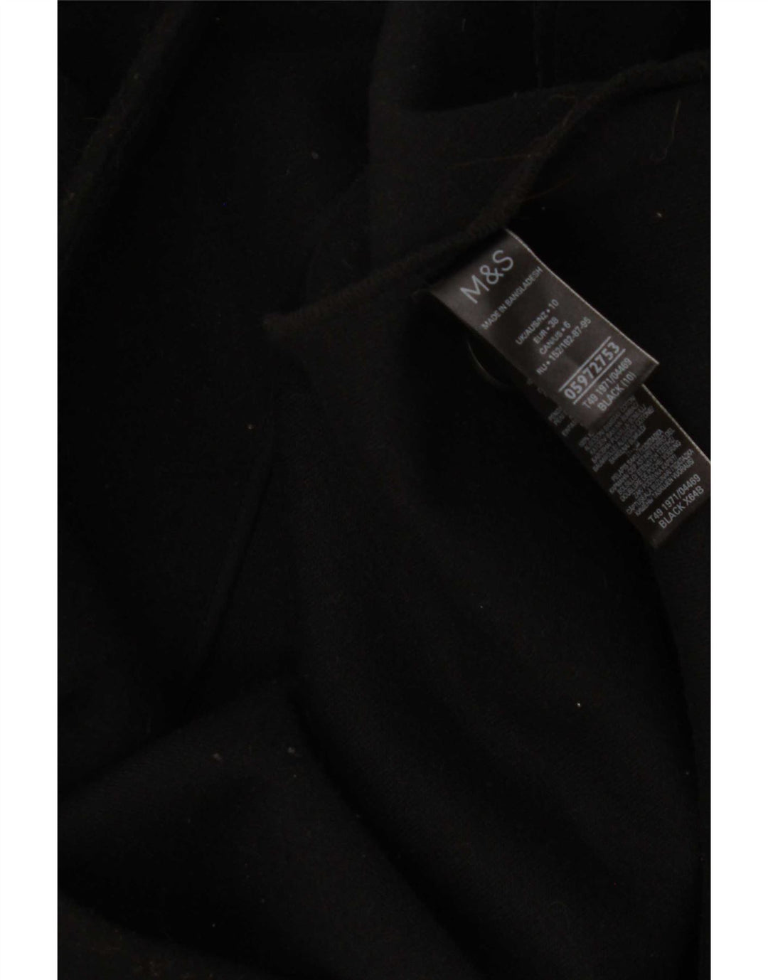 Sobretudo feminino Marks & Spencer UK 10 pequeno poliéster preto