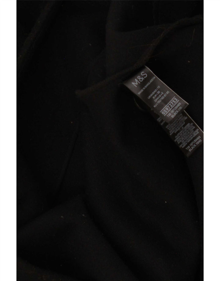 Sobretudo feminino Marks & Spencer UK 10 pequeno poliéster preto