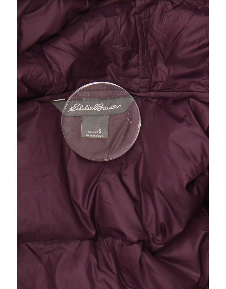 EDDIE BAUER Womens Hooded Padded Coat UK 10 Small Maroon Vintage Eddie Bauer and Second-Hand Eddie Bauer from Messina Hembry 